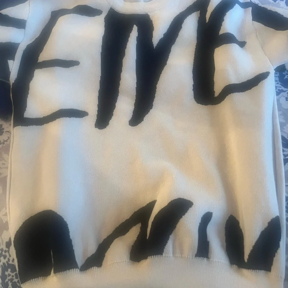 SHEIN sweater NEW size medium never worn, beige in color. Absolutely beautiful! - Picture 8 of 9